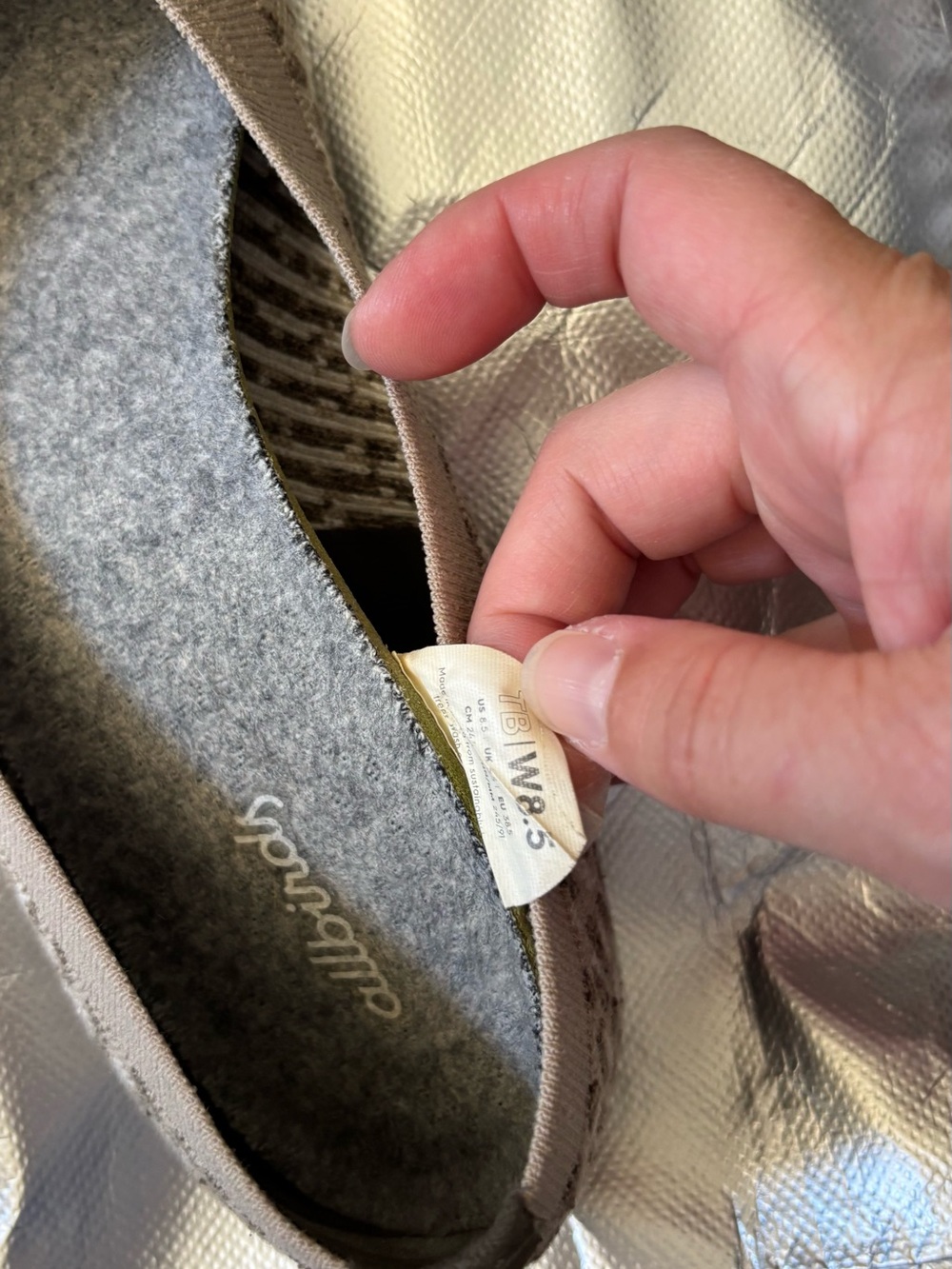 allbirds Taupe Leopard Knit Slip-On Ballet Flats 8.5 - Picture 5 of 5